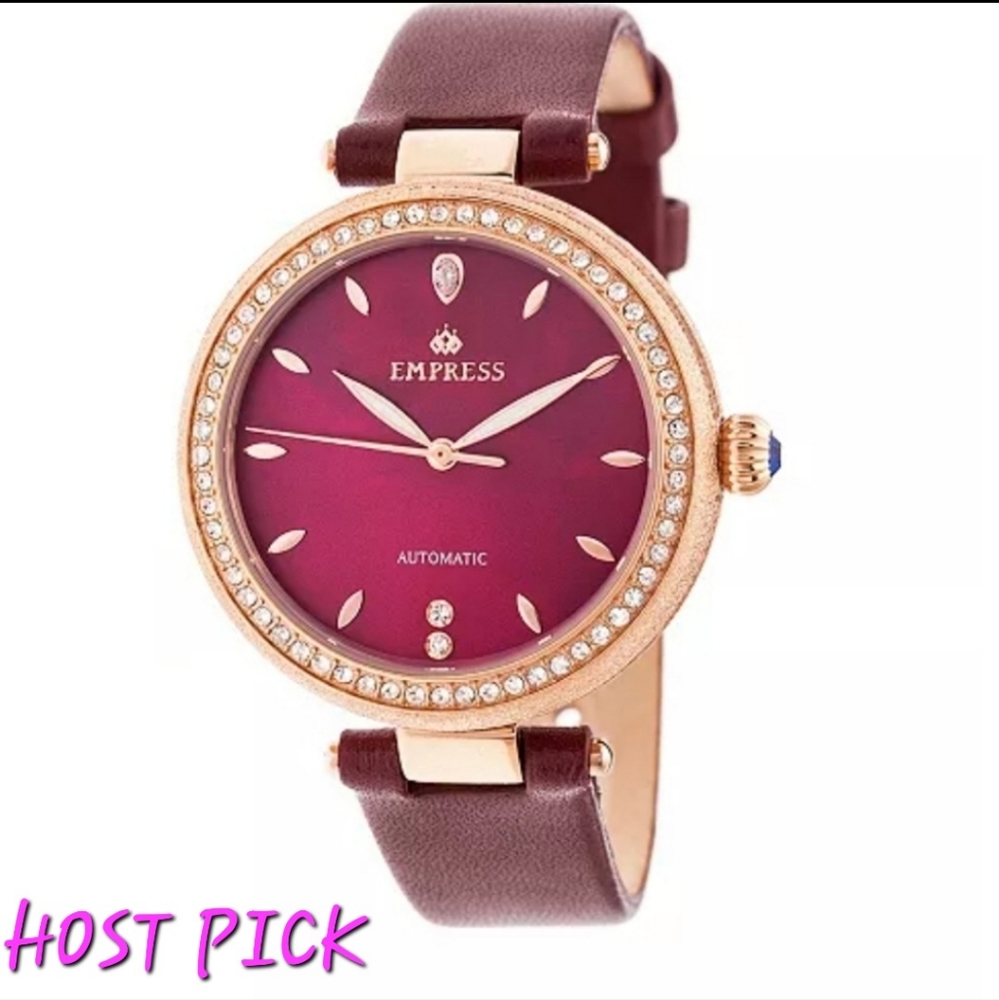 Empress Louise Automatic Burgundy Watch Gem